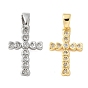 Латунные микро проложить кубического циркония подвески, без кадмия, без никеля и без свинца, крест прелести