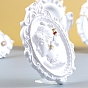 Resin Earring Jewelry Cameo Display Stand, with Plastic Holder