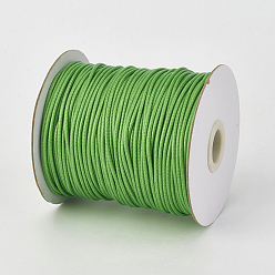 Lime Green Eco-Friendly Korean Waxed Polyester Cord, Lime Green, 2mm, about 90yards/roll(80m/roll)
