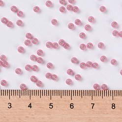 (RR556) Dyed Rose Silverlined Alabaster MIYUKI Round Rocailles Beads, Japanese Seed Beads, 8/0, (RR556) Dyed Rose Silverlined Alabaster, 8/0, 3mm, Hole: 1mm, about 2111~2277pcs/50g