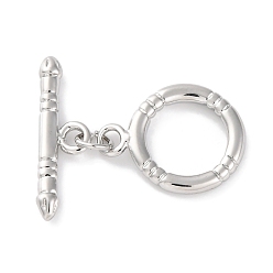 Платина Покрытие стойки экологически чистые латунные застежки-тоглы, без кадмия, без никеля и без свинца, долговечный, кольцо, платина, 21 мм, 15x12x2 мм, отверстие : 1.6 мм, бар: 5.5x18.5x2.5 mm, отверстие : 1.6 мм