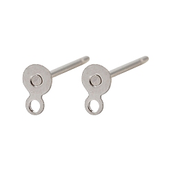 Нержавеющая Сталь Цвет 304 Выводы серьги из нержавеющей стали шпилька, цвет нержавеющей стали, 5x3 мм, отверстие : 1 мм, штифты : 0.5 мм