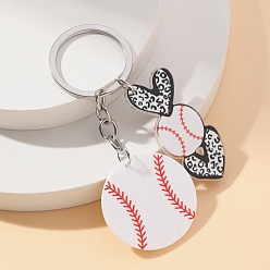 Baseball Акриловые брелки, украшения для сумок и кошельков, бейсбол, 9x3.5 см