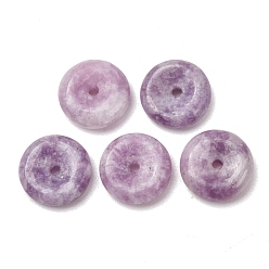 Amethyst Natural Amethyst Peace Donut Pendants, Pi Disc Charms, 15x5mm, Hole: 2mm