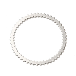 Platinum Gear Ring Rack Plating Brass Linking Rings, Nickel Free, Long-Lasting Plated, Platinum, 30x0.5mm, Inner Diameter: 25.5mm