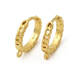 Золотой Латунная фурнитура для хооп серег, долговечный, цепочка-оберег, с петлей, золотые, 16x12.8x2.5 мм, отверстие : 1.2 мм, штифты : 1.1 мм