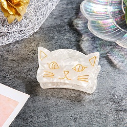 Морская Ракушка Акриловые заколки в виде когтей в форме кошки, для девочек и женщин с густыми волосами, цвет морской раковины, 65x40x30 мм