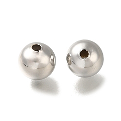 Платина Стойки обшивки латунные бусины, долговечный, без свинца и без кадмия, круглые, платина, 8x7.5 мм, отверстие : 1.6 мм