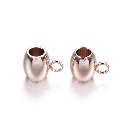 Розовое Золото Ионное покрытие (ip) 304 дуги из нержавеющей стали, петля под залог, овальные, розовое золото , 9x7x6 мм, отверстие : 2 мм, внутренний диаметр: 3 мм