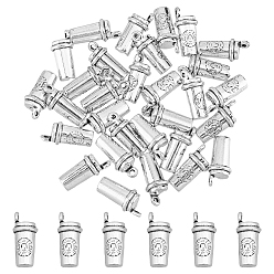 Античное Серебро 30 подвески из сплава шт., очарование кофейной чашки, античное серебро, 21x9.5~10 мм, отверстие : 1.8 мм