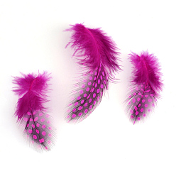 Magenta Chicken Feather Costume Accessories, Dyed, Magenta, 65~135x25~45mm