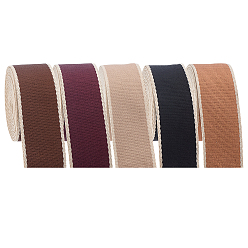 (52) Непрозрачная лаванда 15m 5 цвета полиэстер плоские ленты, ленты с плоскими полосатыми краями, разноцветные, 1-1/2 дюйм (38 мм), 3 м / цвет