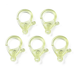 Бледно-Золотистый Прозрачные акриловые застежки в виде когтей лобстера, бледно золотарник, 25.5x18x6 мм, отверстие : 1.8 мм