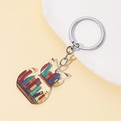 Cat Shape Акриловые брелки на день учителя, украшения для сумок и кошельков, школьная тема, форма кошки, 9x4 см