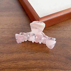 Розовый Заколки для волос из ацетата целлюлозы (смола) с бантиком, аксессуары для волос для девочек и женщин, туманная роза, 46x76 мм