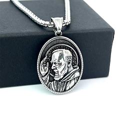 Нержавеющая Сталь Цвет Ретро-греческая мифология 304 подвески из нержавеющей стали с рельефным изображением святых, цвет нержавеющей стали