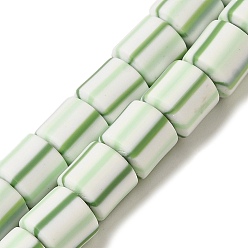 Нектар Полимерная глина бисер нитей, колонка, нектар, 6~6.5x6~6.5 мм, отверстие : 1.2 мм, около 61~64 шт / нитка, 15.55~15.94'' (39.5~40.5 см)