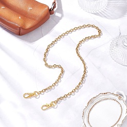 Золотой 304 цепочки для сумочек из нержавеющей стали, Сплав с застежками, золотые, 600 мм