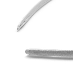 Light Grey Plain Plastic Hair Band Findings, No Teeth, Covered with Cloth, Light Grey, 120mm, 9.5mm