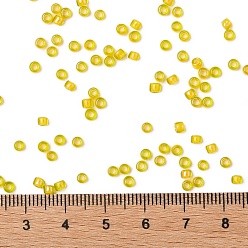 (302) Inside Color Jonquil/Apricot Lined TOHO Round Seed Beads, Japanese Seed Beads, (302) Inside Color Jonquil/Apricot Lined, 8/0, 3mm, Hole: 1mm, about 1110pcs/50g