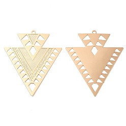 Light Gold Долговечные филигранные подвески из латуни с покрытием, стрелы прелести, без кадмия, без никеля и без свинца, золотой свет, 45.5x38x0.3 мм, отверстие : 1.6 мм