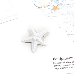 Белый Заколки для волос из кожи аллигатора, аксессуары для волос для женщин и девочек, морская звезда, белые, 60 мм