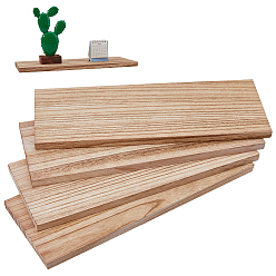 Античная Бронза 4шт. деревянные настенные держатели, прямоугольные, античная бронза, 400x150x15 мм