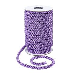 Сине-фиолетовый Нейлоновая нить, для украшения дома, обивка, занавес, шнур чести, синий фиолетовый, 8 мм, 20 м / рулон