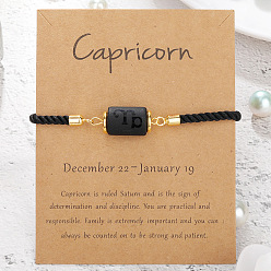 Козерог Светящиеся 12 созвездия пластиковые браслеты-колонны, Браслеты из нейлонового шнура плетеные для мужчин и женщин, Козерог, 8-5/8 дюйм (22 см)