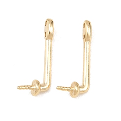 Настоящее золото 24K Изделия из латуни, без кадмия и без свинца, за половину пробурено бисера, реальный 24 k позолоченный, 16x3x7 мм, отверстие : 0.9 мм, штифты : 0.8 мм