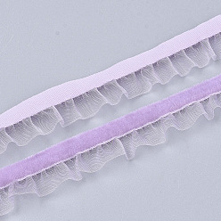 Фиолетовый Бархатная лента из органзы, фиолетовые, 5/8 дюйм (15 мм), около 20 ярдов / рулон (18.29 м / рулон)