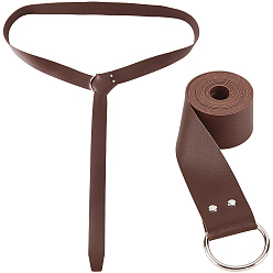 Кокосово-Коричневый 1ремни-цепочки из искусственной кожи, обхватывающие тело, литыми кольцами, золотые, кокосового коричневый, 1930x41x1.5 мм