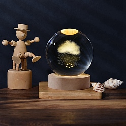 Cloud Стеклянный хрустальный шар, с держателем подставки, облако, 60 мм