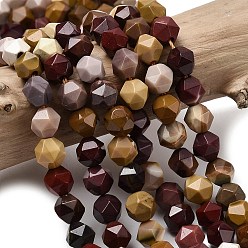 Моокаит Природные mookaite бисер нитей, звезды вырезать круглые бусы, граненые, 5~6x5~6x5~6 мм, отверстие : 1~1.2 мм, около 64~68 шт / нитка, 14.80''~15.04'' (37.6~38.2 см)