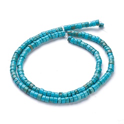 Howlite Natural Magnesite Beads Strands, Dyed & Heated, Heishi Beads, Flat Round/Disc, 4~4.5x2.5mm, Hole: 0.7mm, about 167pcs/strand, 15.43 inch(39.2cm)