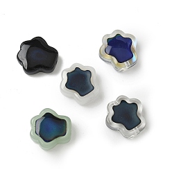 (52) Непрозрачная лаванда Стеклянные бусины, чувствительные к температуре бусины, меняющие цвет, цветок, разноцветные, 13.5x13.5x5 мм, отверстие : 1.3 мм