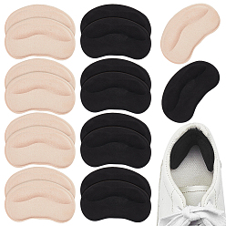 Color mezclado 8 pares 2 colores esponja con imitación de terciopelo almohadillas antideslizantes para zapatos, protectores adhesivos para suelas de zapatos, puños antideslizantes de tacones altos, color mezclado, 100x60x7 mm, 4 pares / color