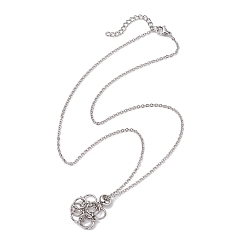 Stainless Steel Color Non-Tarnish 304 Stainless Steel Cable Chains Cable Necklaces, Pendant Necklaces, Stainless Steel Color, 17.52 inch(44.5cm)