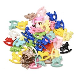 (52) Непрозрачная лаванда Непрозрачные акриловые подвески, троянский конь, разноцветные, 17x20x4 мм, отверстие : 2.5 мм