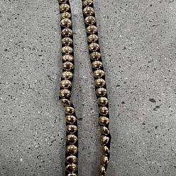 Golden Brass Cone Nailhead Trim, Hot Fix Metal Iron-on Convex Dome Nailhead Trim, Golden, 8x3.2mm