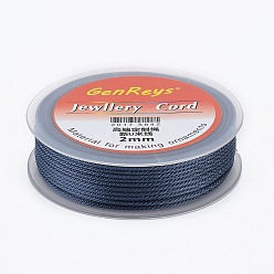 Schieferblau Geflochtenen Nylonfäden, gefärbt, Schieferblau, 2 mm, ca. 9.84 Yards (9 m)/Rolle