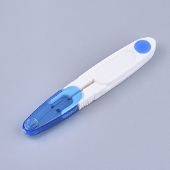 Синий Швейные ножницы, мини-ножницы для обрезки пряжи, железные острые ножницы, с пластиковой оболочкой, синие, 117x19x9 мм