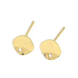 Rhombus Изделия из латуни, долговечный, стойки покрытие, золотые, с петлей, ромб, 7.5x7.5 мм, отверстие : 0.8 мм, штифты : 0.8x12 мм