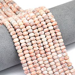 Камень Сетки Бусы из натурального красного камня, матовые, рондель, 6x4 мм, отверстие : 1 мм, около 93~96 шт / нитка, 14.57''~14.76'' (37~37.5 см)