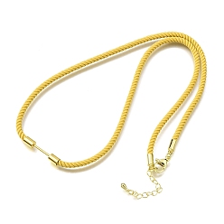 (932FM) Темно-синий аква-матовый с подкладкой 3мм круглые нейлоновые миланские шнуры для изготовления ожерелий, с латунными выводами и 303 застежками из лобстера из нержавеющей стали, золотые, долговечный, стойки покрытие, темно-золотистые, 19.53 дюйм (49.6 см)