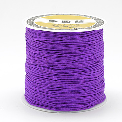 Purple Nylon Thread, Chinese Knotting Cord, Purple, 0.8mm, about 109.36 yards(100m)/roll