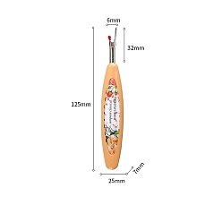 Оранжевый Пластиковый вспарыватель швов с цветочным узором, удобные вспарыватели стежков для шитья, инструменты для удаления нитей, оранжевые, 125x25x7 мм