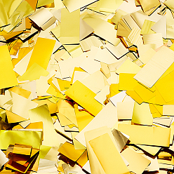 Золотистый Пвх пластиковые блестки конфетти, партийные украшения, прямоугольные, для свадьбы, бар, Рождество, золотые, 50x20x0.1 мм, 300 г / мешок