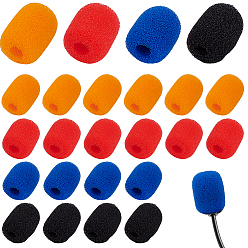 (52) Непрозрачная лаванда 40 шт. 4 цвета мини-микрофонная губка-мундштук, разноцветные, 18x14 мм, отверстие : 5 мм, 10 шт / цвет