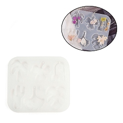 Лист Листья кактуса, трилистник, подвеска своими руками, силиконовые формы, формы для литья смолы, для уф-смолы, изготовление изделий из эпоксидной смолы, 105x115x12 мм, отверстие : 2 мм, внутренний диаметр: 38~46x23~39 мм